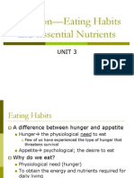 Nutrition-Eating Habits and Essential Nutrients: Unit 3