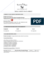 Material Safety Data Sheet: Pure Paws Bare Essentials Masque