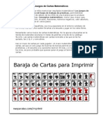 Juegos de Cartas Matemáticos