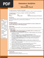 Assurance Analytics: Microsoft® Excel