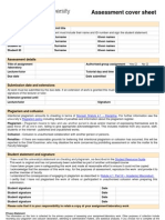 Assignment Cover Sheet