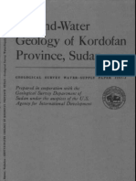 Ground Water Geology of Kordofan