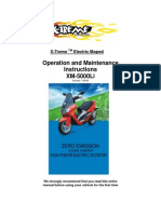 Operation and Maintenance Instructions XM-5000Li: X-Treme Electric Moped