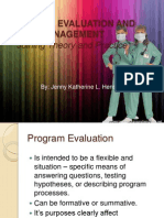 Program Evaluation and Management