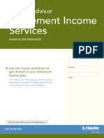 Fidelity Advisor Retirement Income Services Worksheet