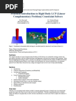 Algorithmic and Architectural Gaming Design: Implementation and Development Practical Introduction To Rigid Body LCP (Linear Complementary Problem) Constraint Solvers