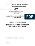 Desarrollo Del Proyecto de Investigación-Educacion - Modulo 1 Final