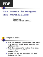 Tax Issues in Mergers and Acquisitions: Presenter Vikram Singh Sankhala