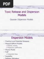 Toxic Release and Dispersion Models