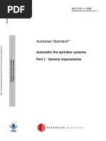 As 2118.1-1999 Automatic Fire Sprinkler Systems General Requirements