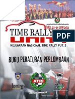 Peraturan Pelengkap Perlombaan TIMERALY For UNITY (Kejurnas Time Rally 2) 2012