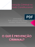 Criminologia - Prevenção Criminal