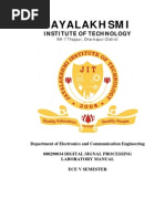 Digital Signal Processing Lab Manual