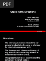 Oracle WMS Directions