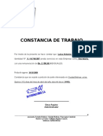 Formato de Carta de Trabajo