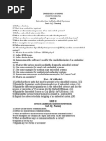 Embedded Systems Question Bank Unit-I Introduction To Embedded Systems Part-A (2 Marks)