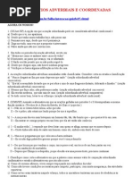 Exercicios Adverbiais e Coordenadas