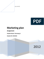 Marketing PLan Assignment