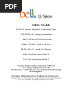 Speas Full Day Schedule