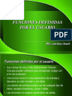 Funciones Definidas Por El Usuario - SQL