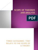 Scope of Theories and Analysis