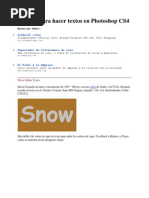 Tutorial para Hacer Textos en Photoshop CS4