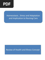 Homeostasis, Stress and Adaptation and Implication To Nursing Care