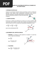 Dinámica de Sistema de Particulas y Cuerpo Rígido