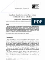 Vanadium Phosphorus Oxides For N-Butane Oxidation To Maleic Anhydride