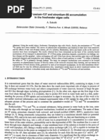 Modeling of Cesium-137 and Strontium-90 Accumulation in The Freshwater Algae Cells