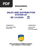 Sales and Distribution System at Hyundai &amp Tata Motors