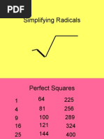 Simplifying Radicals