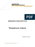 Edf Valeria Memoria Descriptiva