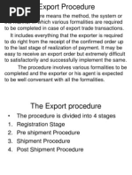 Export Procedure