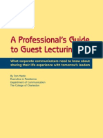 A Professional's Guide To Guest Lecturing