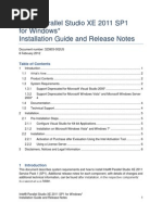 Intel® Parallel Studio XE 2011 SP1 For Windows Installation Guide and Release Notes