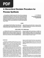 A Hierarchical Decision Procedure For Process Synthesis