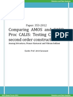 Comparing AMOS and SAS Proc CALIS