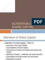 Alteration of Share Capital