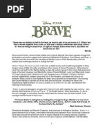 BRAVE Production Notes