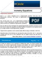 Trigonometry Equations