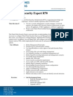 Check Point Security Expert R70: Length Prerequisites Take This Class If