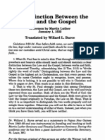 Luther 1532 Sermon On Distinction Between Law and Gospel