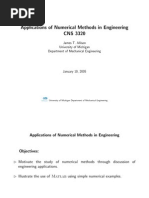 Applications of Numerical Methods in Engineering CNS 3320