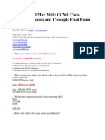 CCNA2 Final Mar 2010: CCNA Cisco Routing Protocols and Concepts Final Exam Practice