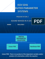 ECX 5241 Distributed Parameter Systems: Presentation 2 Sound Waves in A Gas