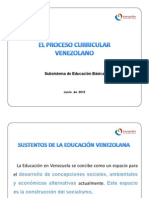 El Proceso Curricular Venezolano