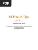 81 Health Tips