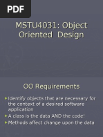 MSTU4031: Object Oriented Design