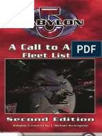 Mgp3401 - Babylon 5 Wargame - A Call To Arms - Fleet Lists, 2nd Edition